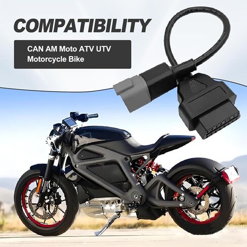 كابل محول تشخيصي obd 6 دبوس إلى 16 دبوس متوافق مع CAN AM UTV ATV الدراجات النارية obd2 obdii أداة تشخيصية in Saudi Arabia