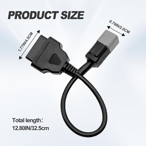 كابل محول تشخيصي obd 6 دبوس إلى 16 دبوس متوافق مع CAN AM UTV ATV الدراجات النارية obd2 obdii أداة تشخيصية in Saudi Arabia