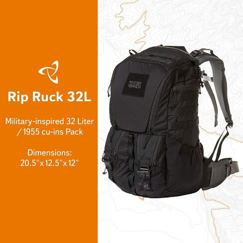 Mystery Ranch Rip Ruck 32 Backpack – Tactical Urban Bag with Extra Storage & Comfort – Shadow, 32L, L/XL in Saudi Arabia