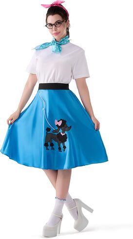 Spooktacular Creations Halloween 6Pcs 1950s Outfits for Women، تنانير القلطي للنساء 50s مجموعة أزياء مع جوارب للحفلات التنكرية in Saudi Arabia