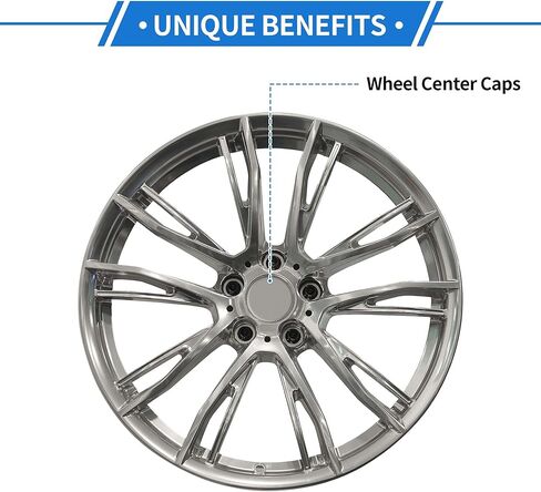 4Pcs Car Wheel Hub Center Caps, 64mm 2.52"OD Universal for Car Durable ABS Plastic Silver Tone Black Front and Rear Wheels in Saudi Arabia