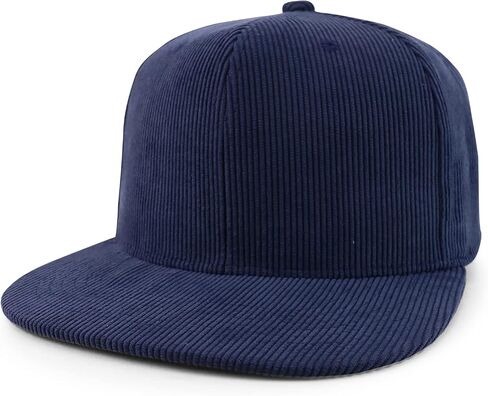 Trendy Apparel Shop High Profile Structured Woven Corduroy Plain Snapback Cap in Saudi Arabia