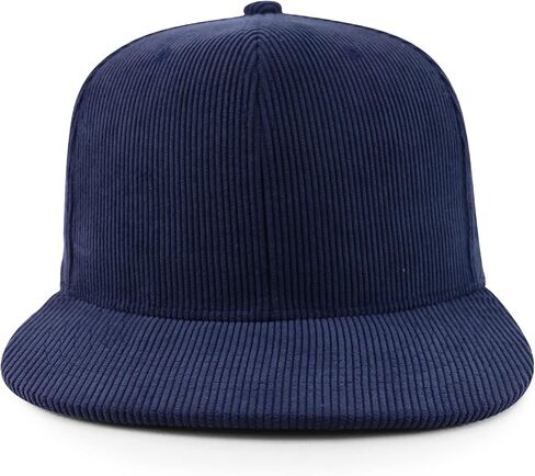 Trendy Apparel Shop High Profile Structured Woven Corduroy Plain Snapback Cap in Saudi Arabia