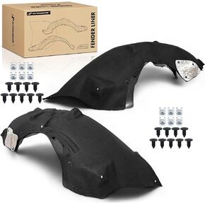 A-Premium Pair Front Inner Fenders Liner Splash Shield Set with Clips & Insulation Foam - Compatible with Ford F-150 2021 2022 2023 - Factory Fresh (PET), Not Refurbished or Recycled in Kuwait