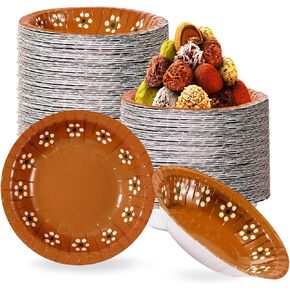 Grencian 100 Pcs 12 Oz Football Paper Bowls Football Party Supplies Heavy Duty Football Party Disposable Soup Bowls Football Dessert Bowls for Football Birthday Gameday Tailgate Party Decorations in Kuwait