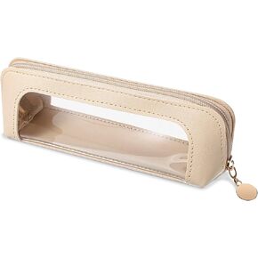 Makeup Brush Bag, Clear Makeup Bag Travel Makeup Brush Holder Toiletry Bag with Zipper Makeup Bag Purse Organizer for Women in Kuwait