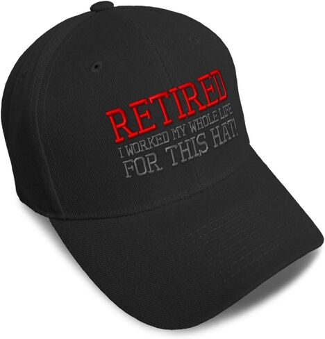 Speedy Pros Baseball Cap Retired I Worked Whole Life A Embroidery Dad Hats for Men & Women in Saudi Arabia