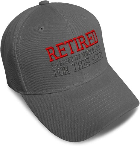Speedy Pros Baseball Cap Retired I Worked Whole Life A Embroidery Dad Hats for Men & Women in Saudi Arabia