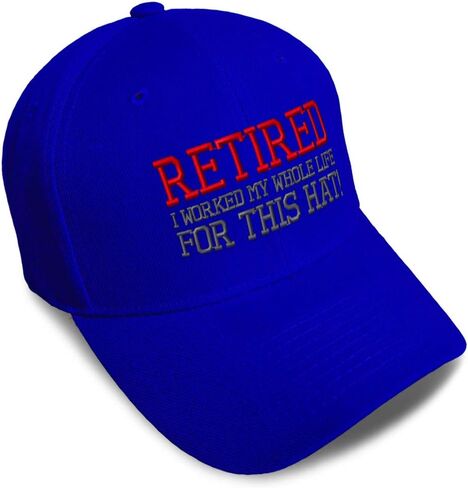 Speedy Pros Baseball Cap Retired I Worked Whole Life A Embroidery Dad Hats for Men & Women in Saudi Arabia
