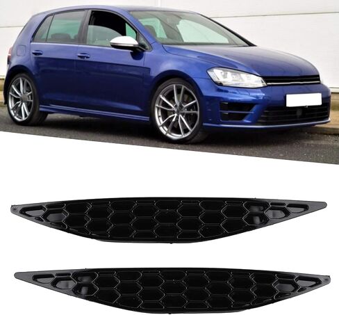Rear Bumper Reflector, Fydun 2pcs Gloss Black Auto Bumper Reflector Honeycomb Set Suitable For MK7 2013?2016 in Saudi Arabia