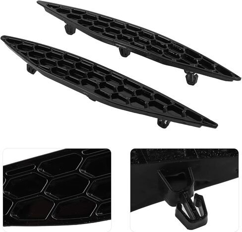Rear Bumper Reflector, Fydun 2pcs Gloss Black Auto Bumper Reflector Honeycomb Set Suitable For MK7 2013?2016 in Saudi Arabia