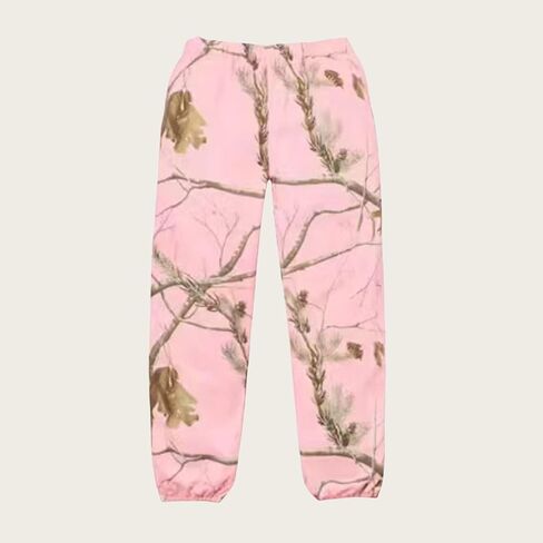 كامو Sweatpants المرأة فضفاض واسعة الساق Sweatpants عادية مابل ليف طباعة السراويل عالية الخصر الرباط الصوف السراويل in Kuwait