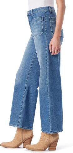 Jessica Simpson Women's Starstruck High Rise Wide Leg Jean with Patch Pockets Standard in Saudi Arabia