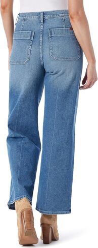Jessica Simpson Women's Starstruck High Rise Wide Leg Jean with Patch Pockets Standard in Saudi Arabia
