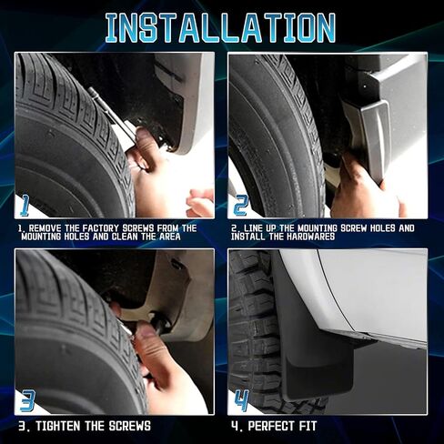 x xotic tech 4PCS Front & Rear Mud Flap Splash Guards Fender Flare Mudguard Dirt Slush Trap Protector w/Hardware Accessories Full Set Compatible with Toyota Corolla 2020 2021 2022 2023 2024 in Saudi Arabia