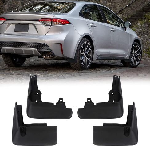 x xotic tech 4PCS Front & Rear Mud Flap Splash Guards Fender Flare Mudguard Dirt Slush Trap Protector w/Hardware Accessories Full Set Compatible with Toyota Corolla 2020 2021 2022 2023 2024 in Saudi Arabia