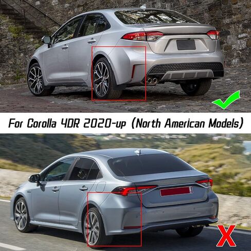 x xotic tech 4PCS Front & Rear Mud Flap Splash Guards Fender Flare Mudguard Dirt Slush Trap Protector w/Hardware Accessories Full Set Compatible with Toyota Corolla 2020 2021 2022 2023 2024 in Saudi Arabia