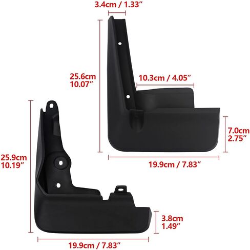x xotic tech 4PCS Front & Rear Mud Flap Splash Guards Fender Flare Mudguard Dirt Slush Trap Protector w/Hardware Accessories Full Set Compatible with Toyota Corolla 2020 2021 2022 2023 2024 in Saudi Arabia