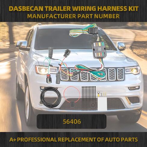 مجموعة أدوات ربط الأسلاك من Dasbecan 56406 متوافقة مع Jeep Cherokee 2019 2020 2021 2022 من جانب السيارة 4 دبابيس مخصصة in Saudi Arabia