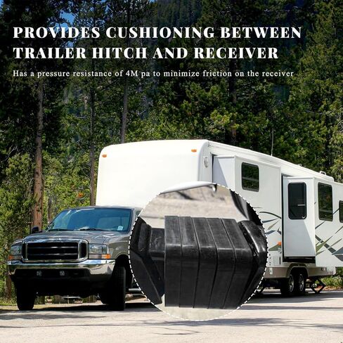4 PCS Hitch Receiver Silencer Pad, 2 Inch Trailer Hitch Silencer Reduce Rattle for Adjustable Ball Mounts, Hitch Noise Reducer Provide Cushion Between Receivers and Tow Hitches in Saudi Arabia
