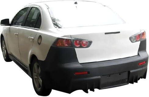 IKON MOTORSPORTS, Rear Bumper Cover Conversion Compatible With 2008-2015 Mitsubishi Lancer (Not Fit Evolution Models), Black FQ FQ440 Style Polypropylene PP in Saudi Arabia