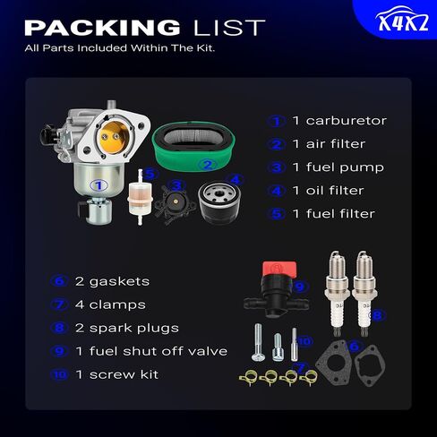 1685321-S Carburetor with Air filter oil filter Fuel pump Kit For Kohler KT725, KT730, KT735, KT740, KT745 7000 Series 22HP 23HP 24HP 25HP 26HP Engines Replace# 16 853 19S, 32 853 63S, 32 853 67-S in Saudi Arabia