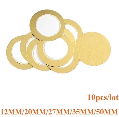 10pcs Piezo Elements Buzzer Sounder Sensor Trigger Drum Disc Copper Piezo Speaker 12MM 20MM 27MM 35MM 50MM Piezoelectric(10pcs 27MM) in Saudi Arabia