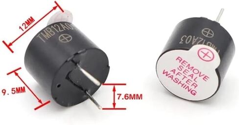 TMB12A03 TMB12A05 TMB12A12 3v 5v 12v طنان نشط مغناطيسي طويل نغمة صفير مستمرة 12*9.5 مللي متر 12095(TMB12A12 12V) in Saudi Arabia