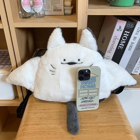 Cute Manta Ray Plush Mini Purse – Soft Stuffed Animal Backpack with Adjustable Straps, Small Crossbody Shoulder Bag for Women, Kids, Teens, Girls, Gift for Animal Lovers in Saudi Arabia