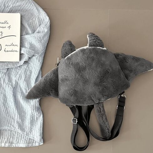 Cute Manta Ray Plush Mini Purse – Soft Stuffed Animal Backpack with Adjustable Straps, Small Crossbody Shoulder Bag for Women, Kids, Teens, Girls, Gift for Animal Lovers in Saudi Arabia