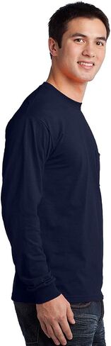 Gildan Men's Ultra Cotton Long-Sleeve T-Shirt with Pocket in Saudi Arabia