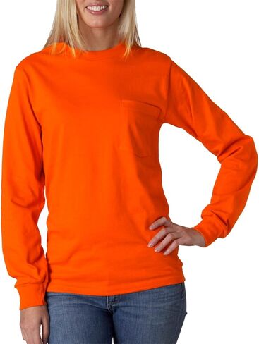 Gildan Men's Ultra Cotton Long-Sleeve T-Shirt with Pocket in Saudi Arabia