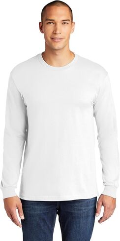 Gildan Hammer H400 Long Sleeve T-Shirt - White - XL (Pack of 5) in Saudi Arabia