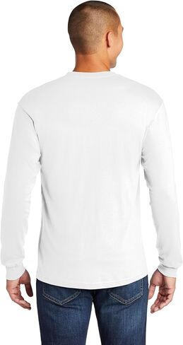 Gildan Hammer H400 Long Sleeve T-Shirt - White - XL (Pack of 5) in Saudi Arabia