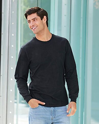 Gildan Hammer H400 Long Sleeve T-Shirt - White - XL (Pack of 5) in Saudi Arabia