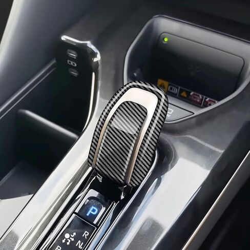 ملحقات السيارة المتوافقة مع Toyota Crown 2023 2024 2025 غطاء مقبض ناقل الحركة لوحدة التحكم المركزية زخرفة ناقل الحركة الأوتوماتيكي ABS قطعتين (نمط أسود لامع) in Kuwait