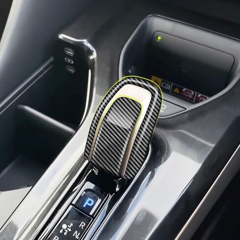 ملحقات السيارة المتوافقة مع Toyota Crown 2023 2024 2025 غطاء مقبض ناقل الحركة لوحدة التحكم المركزية زخرفة ناقل الحركة الأوتوماتيكي ABS قطعتين (نمط أسود لامع) in Kuwait