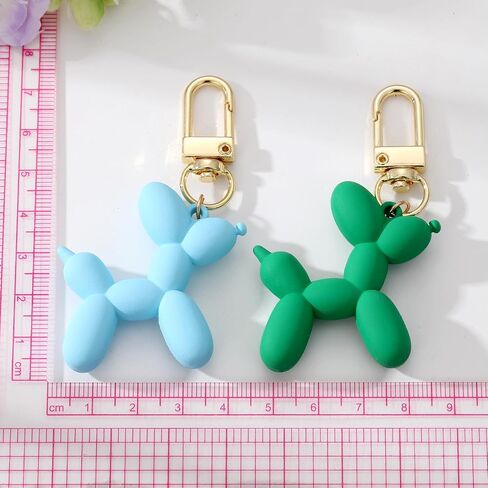 Balloon dog shape keychain cute cartoon animal dog car keychain bag accessories in Saudi Arabia