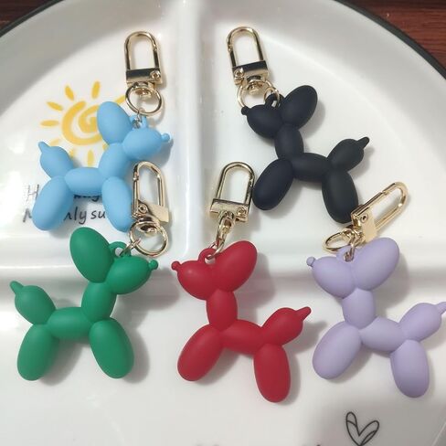 Balloon dog shape keychain cute cartoon animal dog car keychain bag accessories in Saudi Arabia
