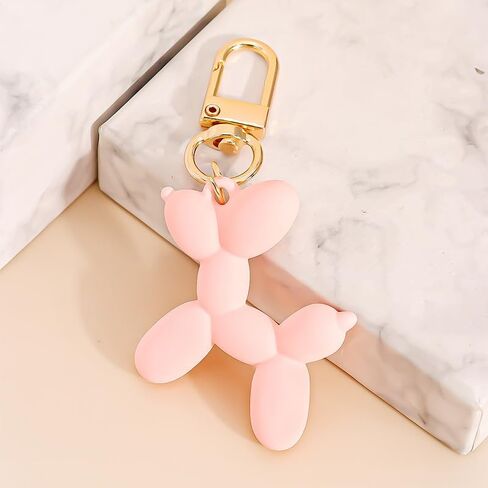 Balloon dog shape keychain cute cartoon animal dog car keychain bag accessories in Saudi Arabia