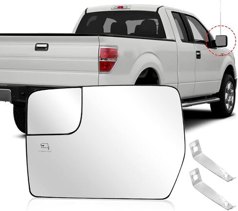 Left Driver Side Heated Mirror Glass BL3Z17K707E BL3Z-17K707-E, Replacement for F-ord F/150 Driver Side Mirror 2011 2012 2013 2014 in Saudi Arabia