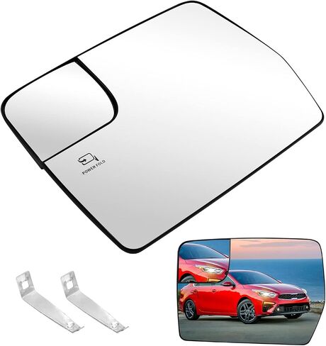 Left Driver Side Heated Mirror Glass BL3Z17K707E BL3Z-17K707-E, Replacement for F-ord F/150 Driver Side Mirror 2011 2012 2013 2014 in Saudi Arabia
