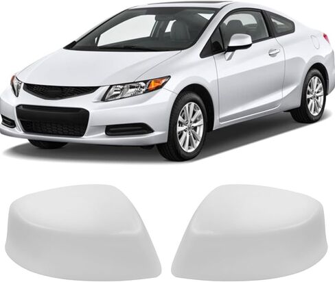 Moonlinks Compatible with 2012-2015 Honda Civic Side Mirror Cover Replacement,White LH & RH Side Door Rearview Mirror Cap for 9th Gen Civic in Saudi Arabia
