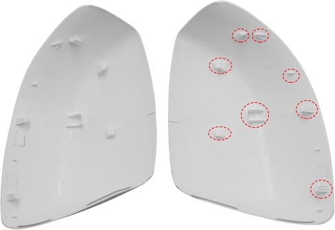 Moonlinks Compatible with 2012-2015 Honda Civic Side Mirror Cover Replacement,White LH & RH Side Door Rearview Mirror Cap for 9th Gen Civic in Saudi Arabia