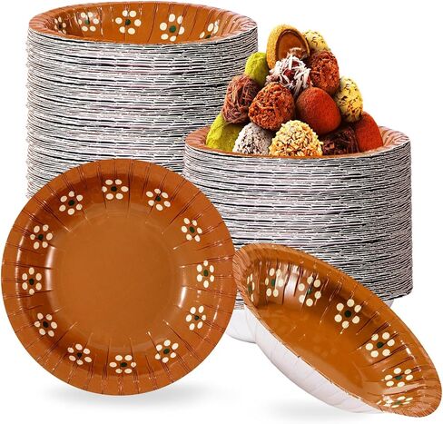 Grencian 100 Pcs 12 Oz Football Paper Bowls Football Party Supplies Heavy Duty Football Party Disposable Soup Bowls Football Dessert Bowls for Football Birthday Gameday Tailgate Party Decorations in Kuwait