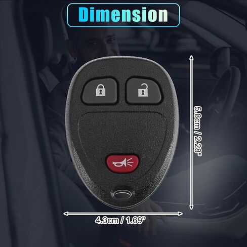 X AUTOHAUX KOBGT04A 315MHz Keyless Entry Remote Ignition Transponder Key Fob for Chevrolet HHR 2006-2011 for Chevy Uplander 2006-2008 for Buick Terraza 2006-2007 3 Buttons in Saudi Arabia