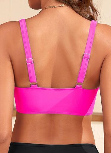 Women Underwire Bikini Top - Push Up Bathing Suit Top Large Bust Swim Top 2025 Swimsuit Top in Kuwait