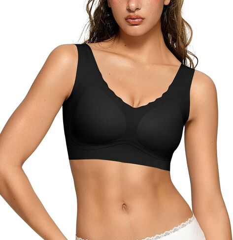Women Seamless Bras No Underwire Push Up Pullover Bras Full Coverage Bralettes Wireless Lightweight Soft Everyday Bra in Saudi Arabia