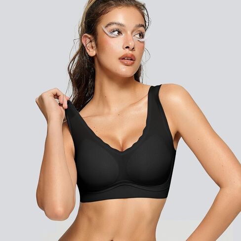 Women Seamless Bras No Underwire Push Up Pullover Bras Full Coverage Bralettes Wireless Lightweight Soft Everyday Bra in Saudi Arabia