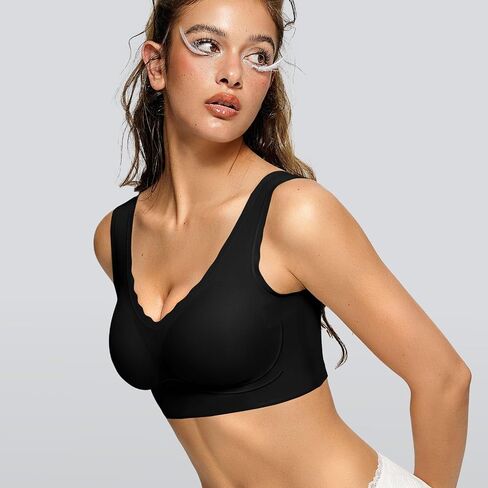 Women Seamless Bras No Underwire Push Up Pullover Bras Full Coverage Bralettes Wireless Lightweight Soft Everyday Bra in Saudi Arabia